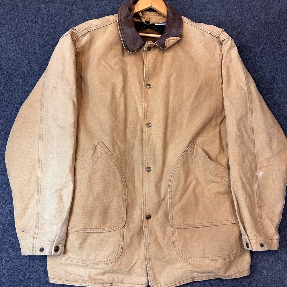 Vintage Woolrich Field Chore Barn Coat Mens XL Wool Liner Aztec Jacket Insulated